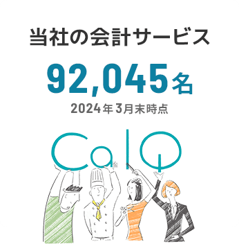 当社の会計サービス92,045名 2024年3月末時点